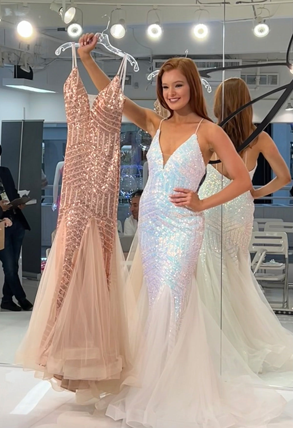 Jasz Couture 7411 prom dress images. Jasz Couture 7411 is available in these colors: White, Pink, Orange, Black Red, Nude Copper.