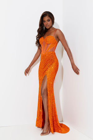 Jasz Couture 7503 prom dress images.  Jasz Couture 7503 is available in these colors: Black, Orange, Red.