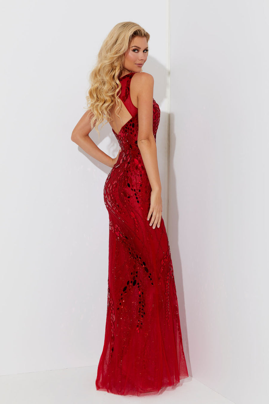 Jasz Couture 7534 prom dress images.  Jasz Couture 7534 is available in these colors: Red.