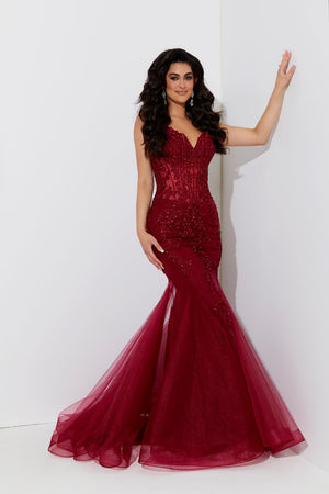 Jasz Couture 7539 prom dress images.  Jasz Couture 7539 is available in these colors: Emerald, Royal, Wine.