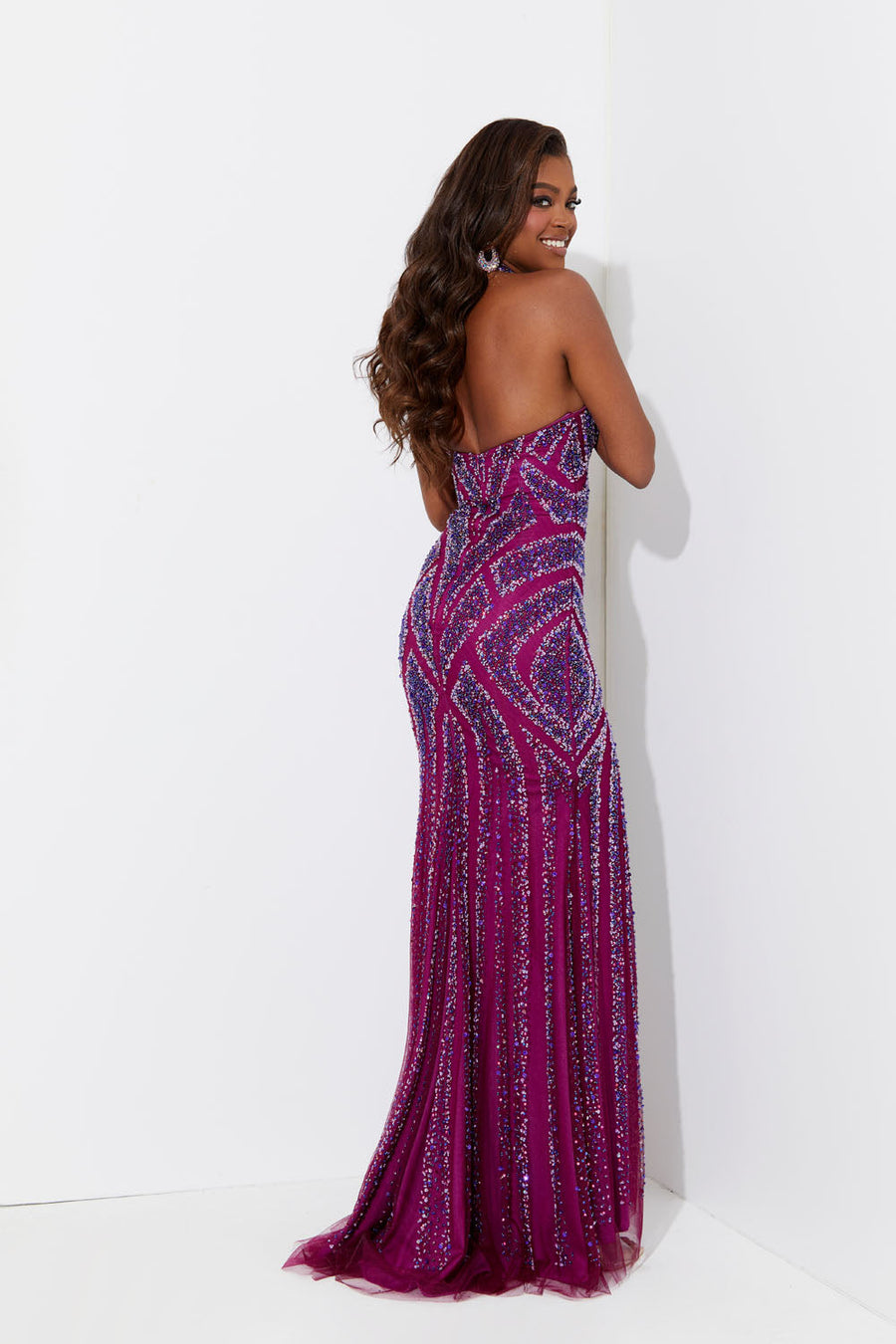 Jasz Couture 7540 prom dress images.  Jasz Couture 7540 is available in these colors: Berry, Teal.