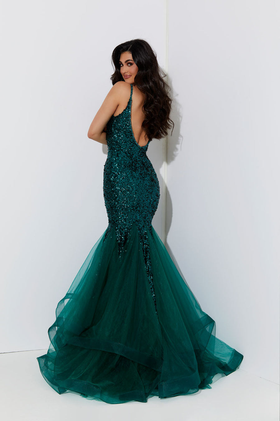 Jasz Couture 7544 prom dress images.  Jasz Couture 7544 is available in these colors: Emerald, Lilac.