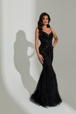 Jasz Couture 7565 prom dress images.  Jasz Couture 7565 is available in these colors: Black, Nude.