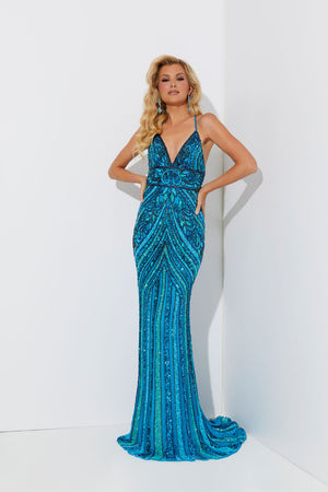 Jasz Couture 7569 prom dress images.  Jasz Couture 7569 is available in these colors: Turquoise.