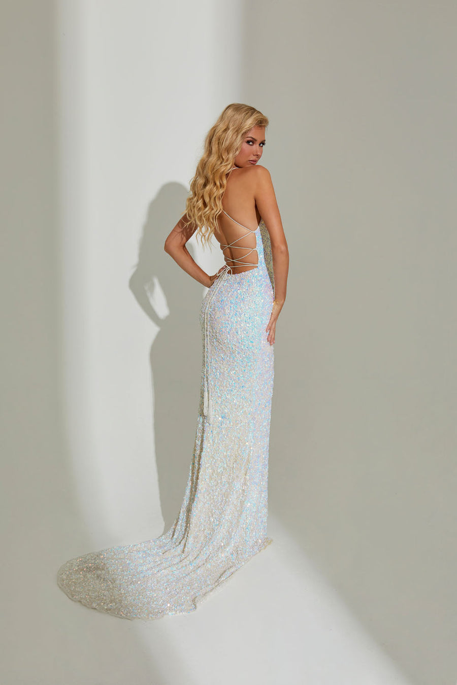Jasz Couture 7582 prom dress images.  Jasz Couture 7582 is available in these colors: White, Yellow.