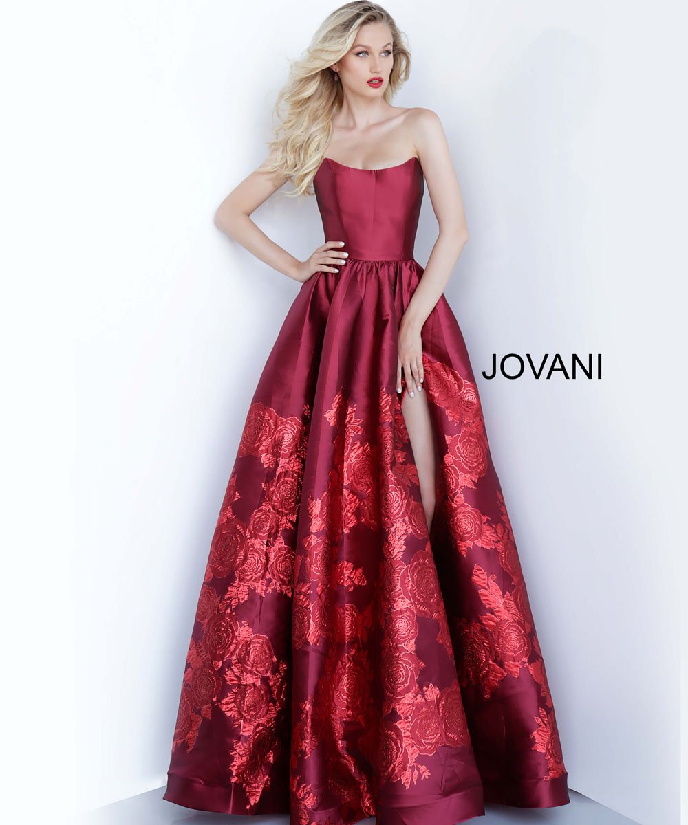 Jovani 02038 prom dress images. Jovani 02038 is available in these colors: Green, Purple, Red.