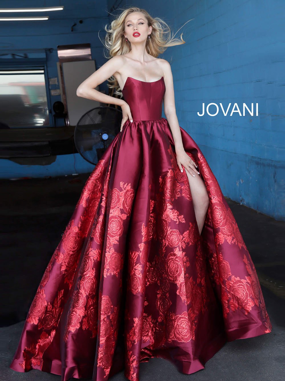 Jovani 02038 prom dress images. Jovani 02038 is available in these colors: Green, Purple, Red.