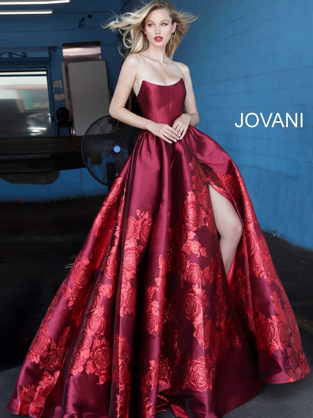 Jovani 02038 prom dress images. Jovani 02038 is available in these colors: Green, Purple, Red.