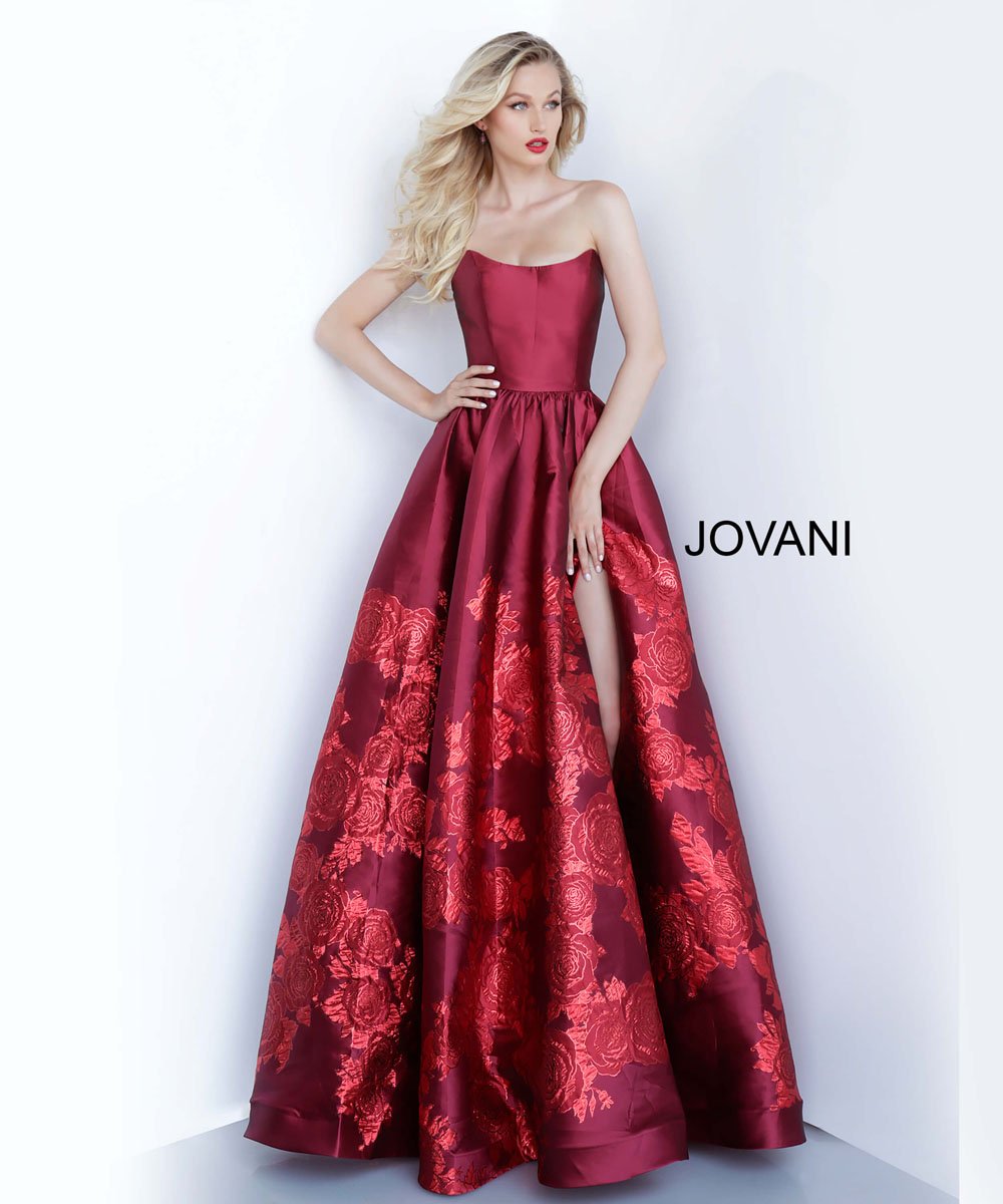 Jovani 02038 prom dress images. Jovani 02038 is available in these colors: Green, Purple, Red.