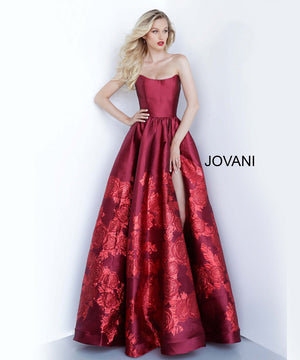 Jovani 02038 prom dress images.  Jovani 02038 is available in these colors: Green, Purple, Red.