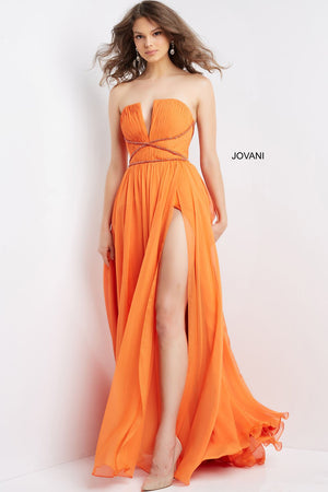 Jovani 05971 Orange prom dresses images.