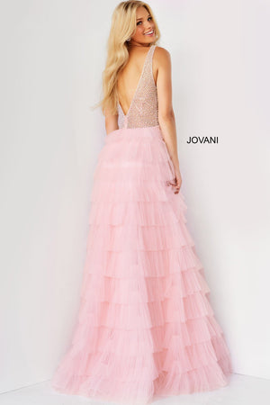 Jovani 07235 Blush prom dresses images.