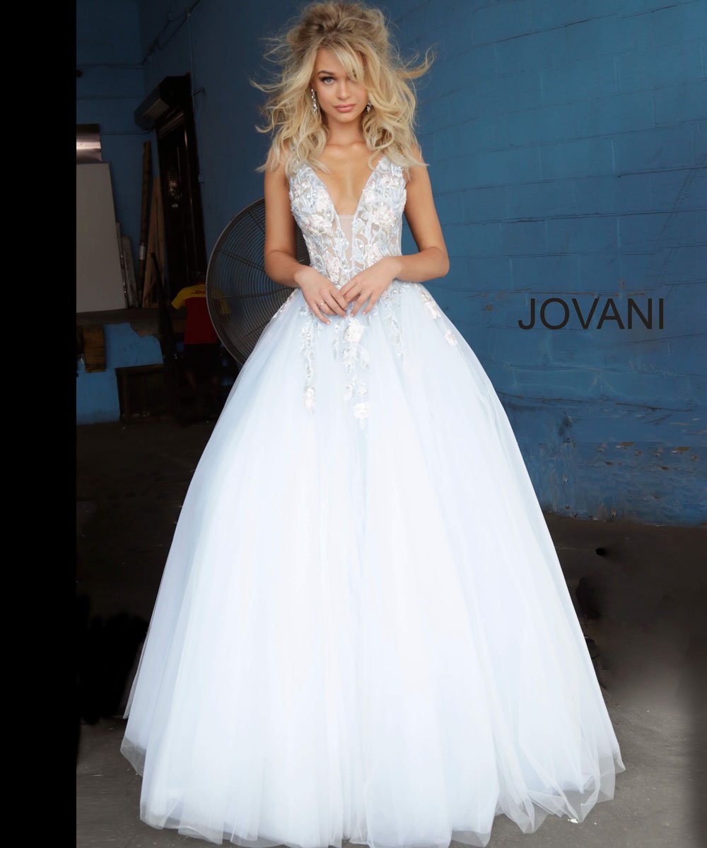 Jovani 11092 prom dress images. Jovani 11092 is available in these colors: Light Blue.