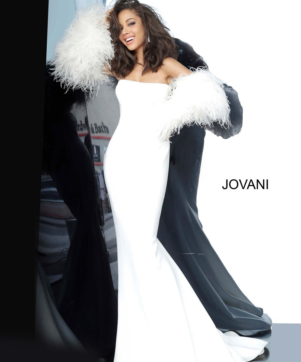 Jovani 1226 prom dress images. Jovani 1226 is available in these colors: Black, Blush, White.