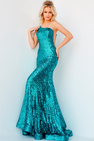 Jovani 23076 Aqua prom dress images.  Jovani style 23076 is available in these colors: Emerald, Gold, Lilac, Turquoise.