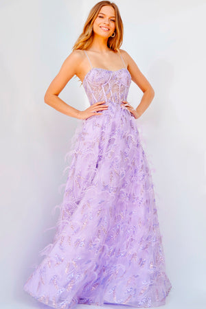 Jovani 24078 Lilac prom dress images.  Jovani style 24078 is available in these colors: Lilac.