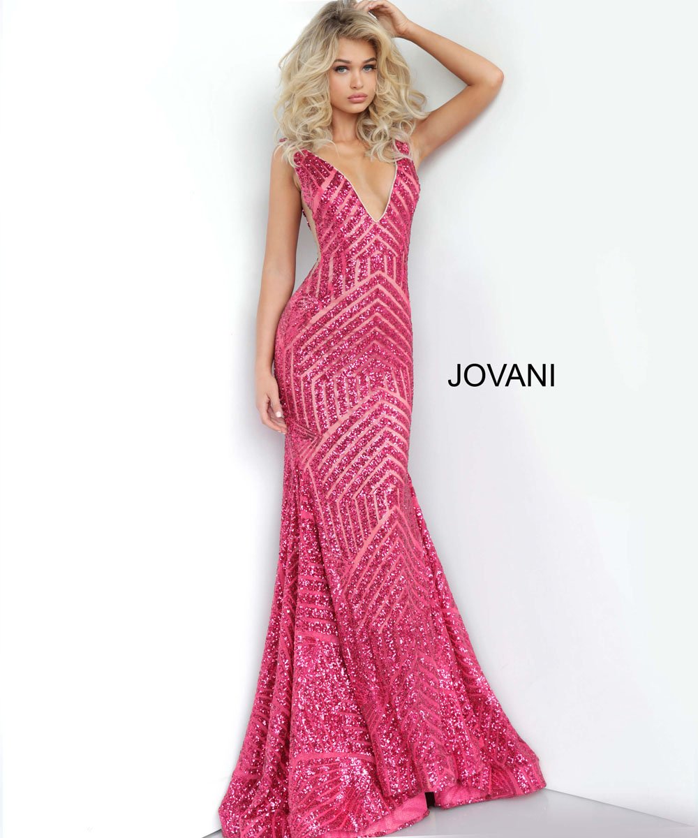 Jovani 59762 prom dress images. Jovani 59762 is available in these colors: Black Nude, Charcoal, Fuchsia, Hunter, Rose Gold.