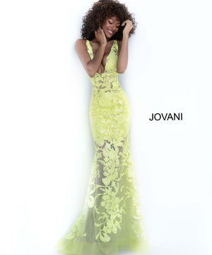 Jovani 60283 prom dress images.  Jovani 60283 is available in these colors: Yellow.