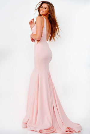 Jovani JVN02132  prom dress images.  Jovani style JVN02132 is available in these colors: Pink, Blue, Champagne, Orange.