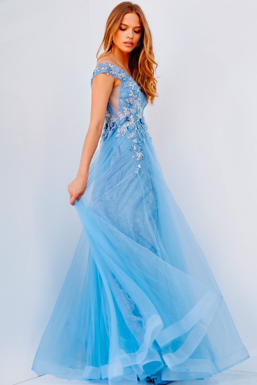 blue dress for baby girl Jovani 40474 Prom Dress - Blue