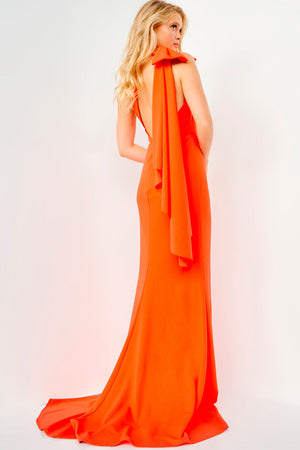 Jovani JVN2516  prom dress images.  Jovani style JVN2516 is available in these colors: Orange Red, Ivory, Navy.