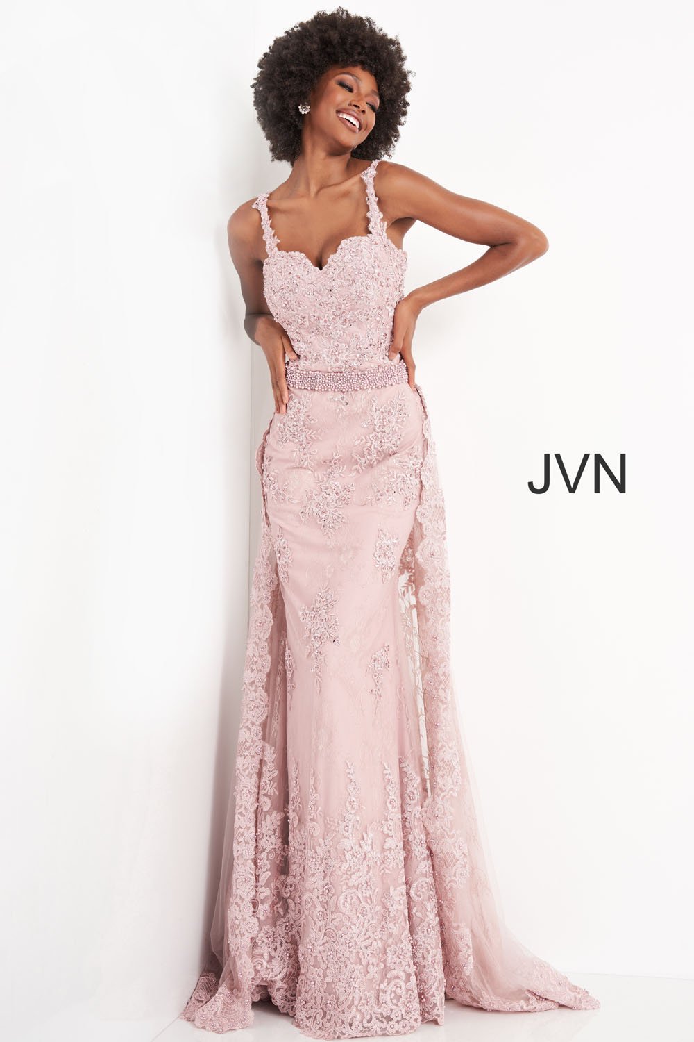 jovani pink dress Strapless Cut-Out Long Prom Dress: 43419 Hot / 00 Featuring a crystal corset bodice Jovani JVN2444 Dress | JVN