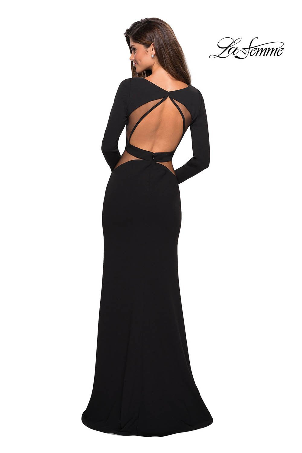 La Femme 26995 prom dress images. La Femme 26995 is available in these colors: Black.