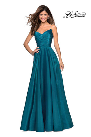 La Femme 27226 prom dress images.  La Femme 27226 is available in these colors: Berry, Marine Blue, Teal.