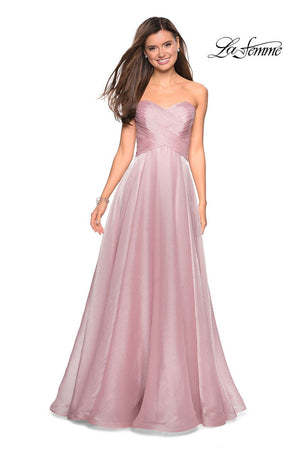 La Femme 27515 prom dress images.  La Femme 27515 is available in these colors: Mauve, Navy, Orchid, Red, White.