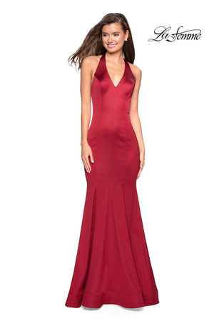 La Femme 27653 prom dress images.  La Femme 27653 is available in these colors: Black, Emerald, Red.