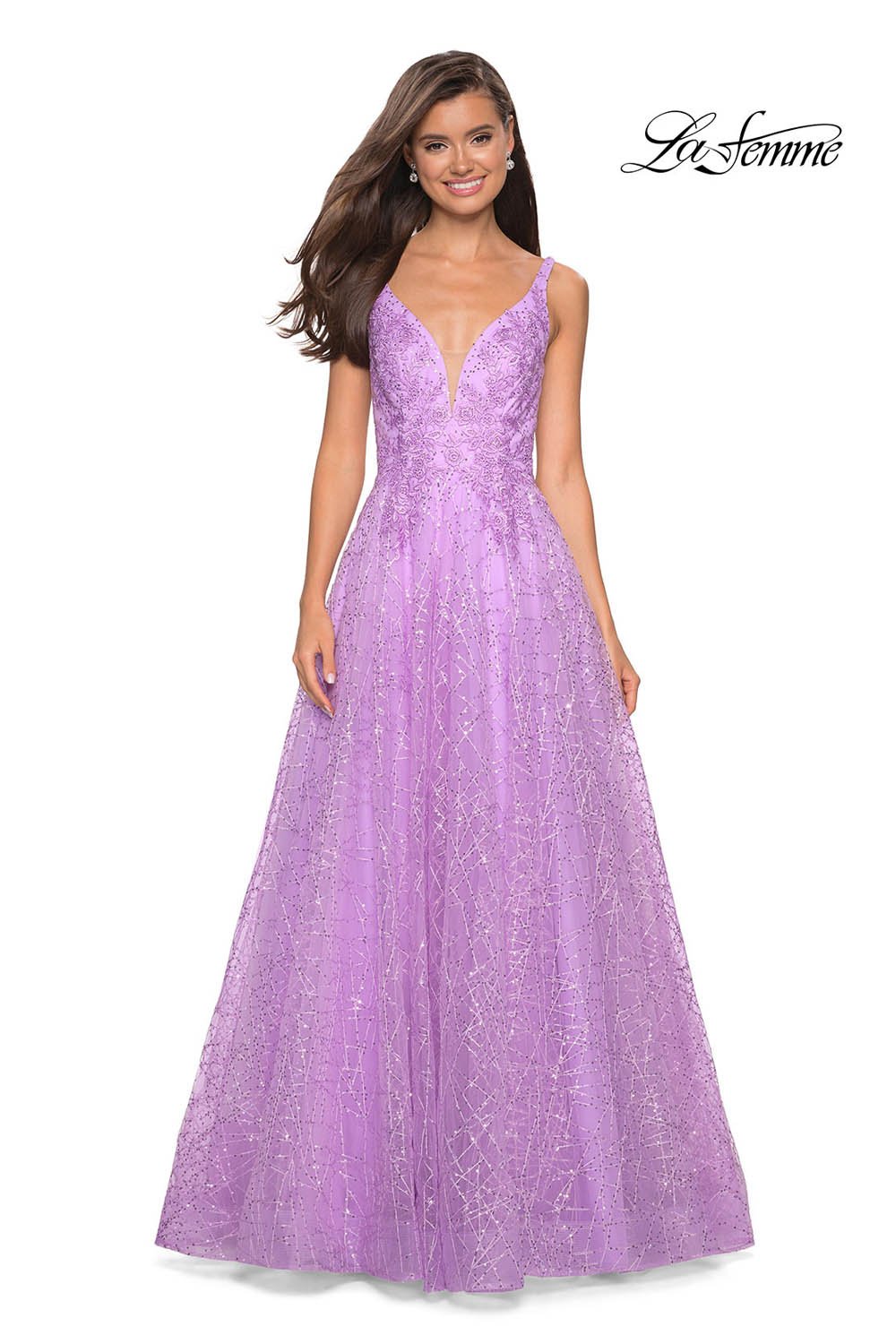 fitted lace wedding dress La Femme 27719 Dress - Formal Approach