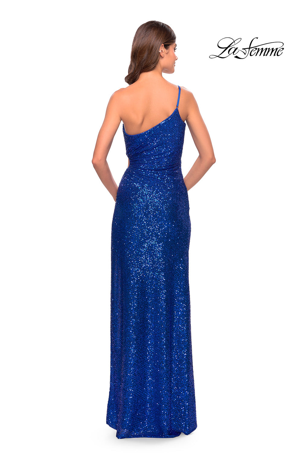 La Femme 31089 prom dress images. La Femme 31089 is available in these colors: Black, Red, Royal Blue, White.