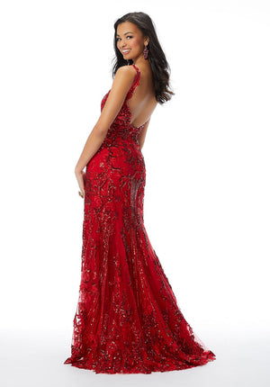Morilee 46029 prom dress images.  Morilee 46029 is available in these colors: Scarlet, Royal.