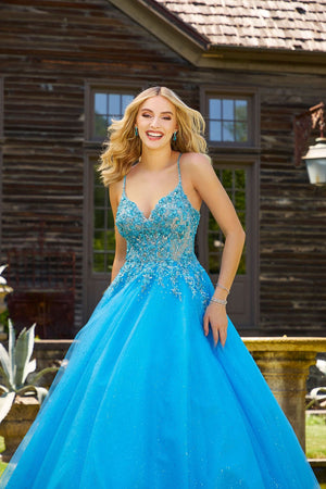 Morilee 47006 prom dress images.  Morilee 47006 is available in these colors: Blush, Scarlet, Peacock.