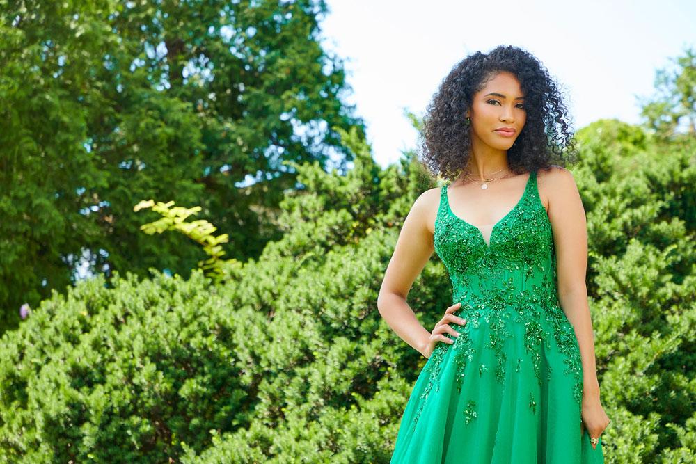 Morilee 47019 prom dress images. Morilee 47019 is available in these colors: Purple, Green, Royal, White.