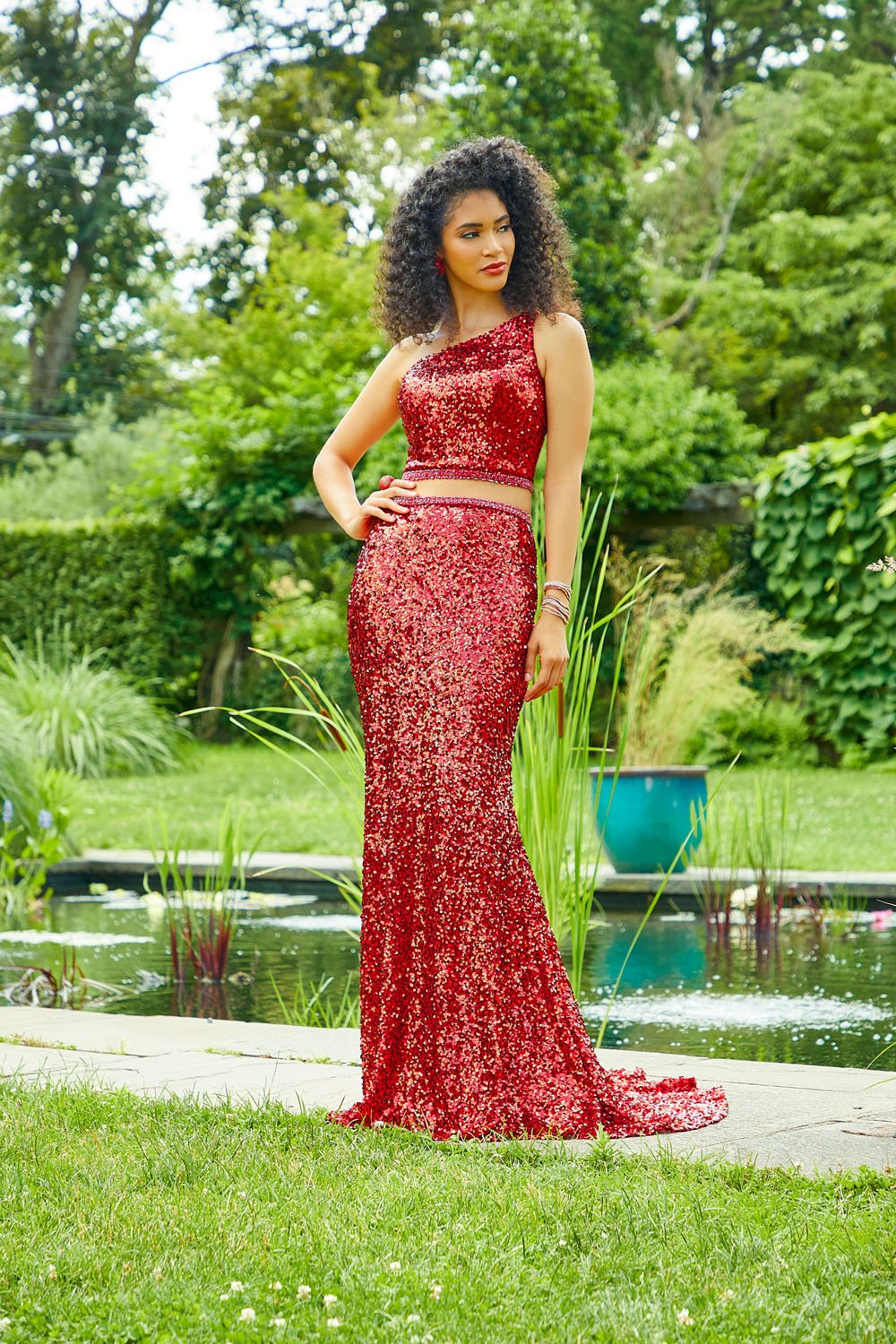 Morilee 47023 prom dress images. Morilee 47023 is available in these colors: Red, Teal, Neon Pink.