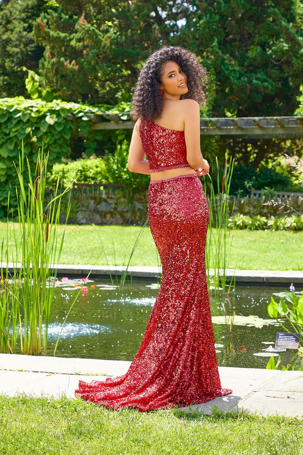 Morilee 47023 prom dress images. Morilee 47023 is available in these colors: Red, Teal, Neon Pink.