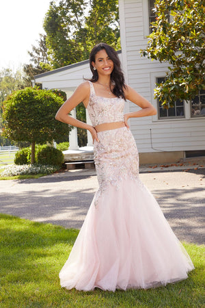 Morilee 47043 prom dress images.  Morilee 47043 is available in these colors: Bright Mint, Bahama Blue, Blush.