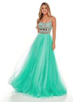 Rachel Allan 70038 prom dress images.  Rachel Allan 70038 is available in these colors: Jade, Periwinkle.