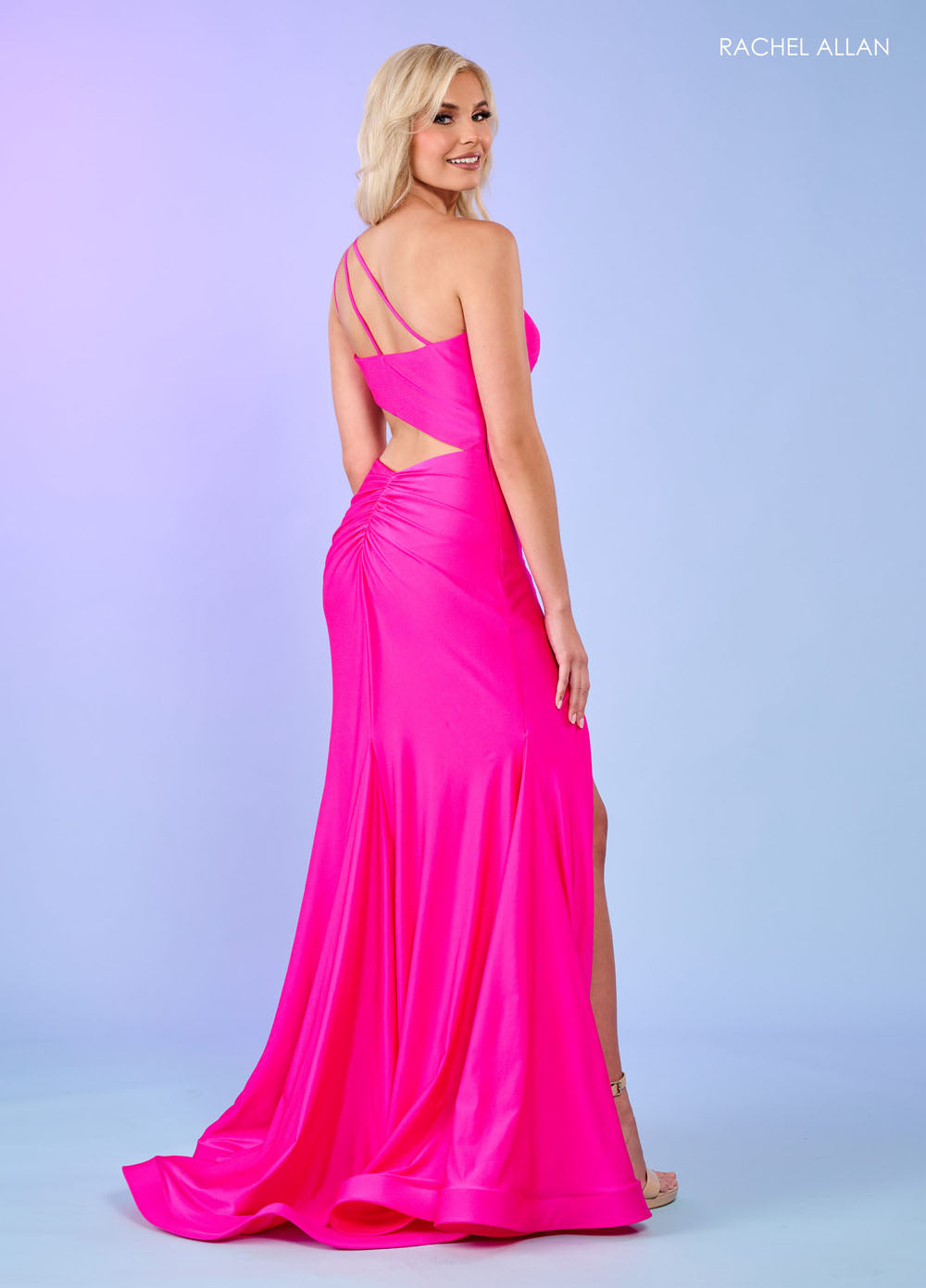 Rachel Allan 70153 prom dress images. Rachel Allan 70153 is available in these colors: Black, Coral, Emerald, Hot Pink, Ocean Blue, Royal, Tangerine, Watermelon, Yellow.