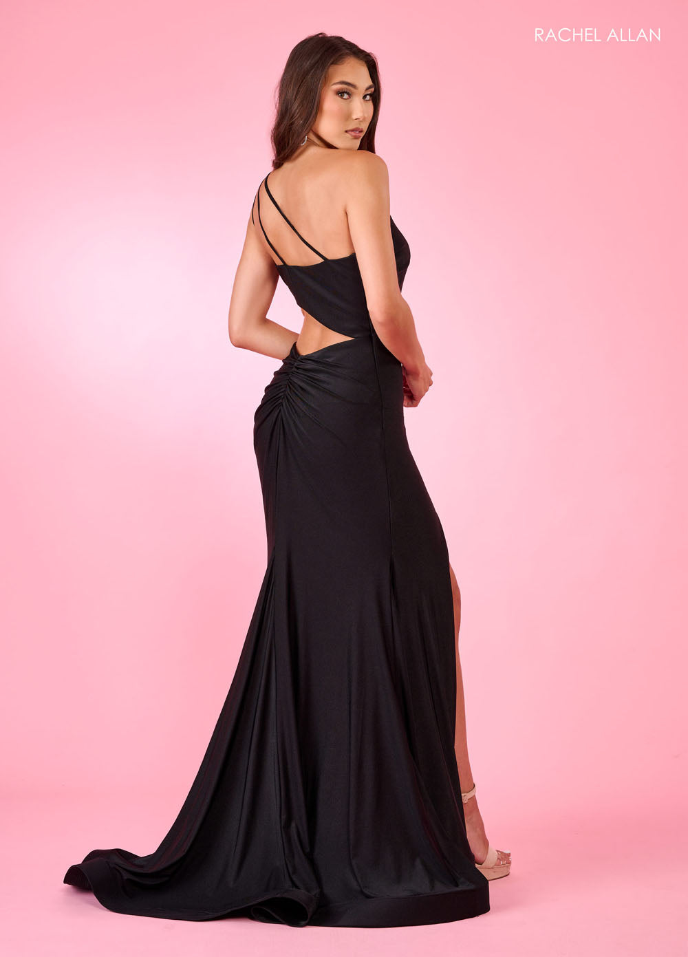 Rachel Allan 70153 prom dress images. Rachel Allan 70153 is available in these colors: Black, Coral, Emerald, Hot Pink, Ocean Blue, Royal, Tangerine, Watermelon, Yellow.
