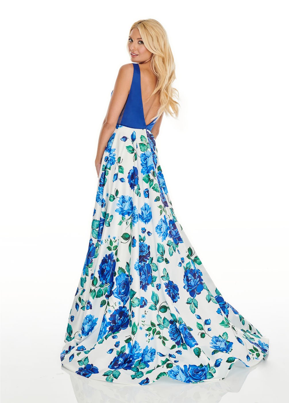 Rachel Allan 7021 prom dress images. Rachel Allan 7021 is available in these colors: White Royal, Yellow Purple.