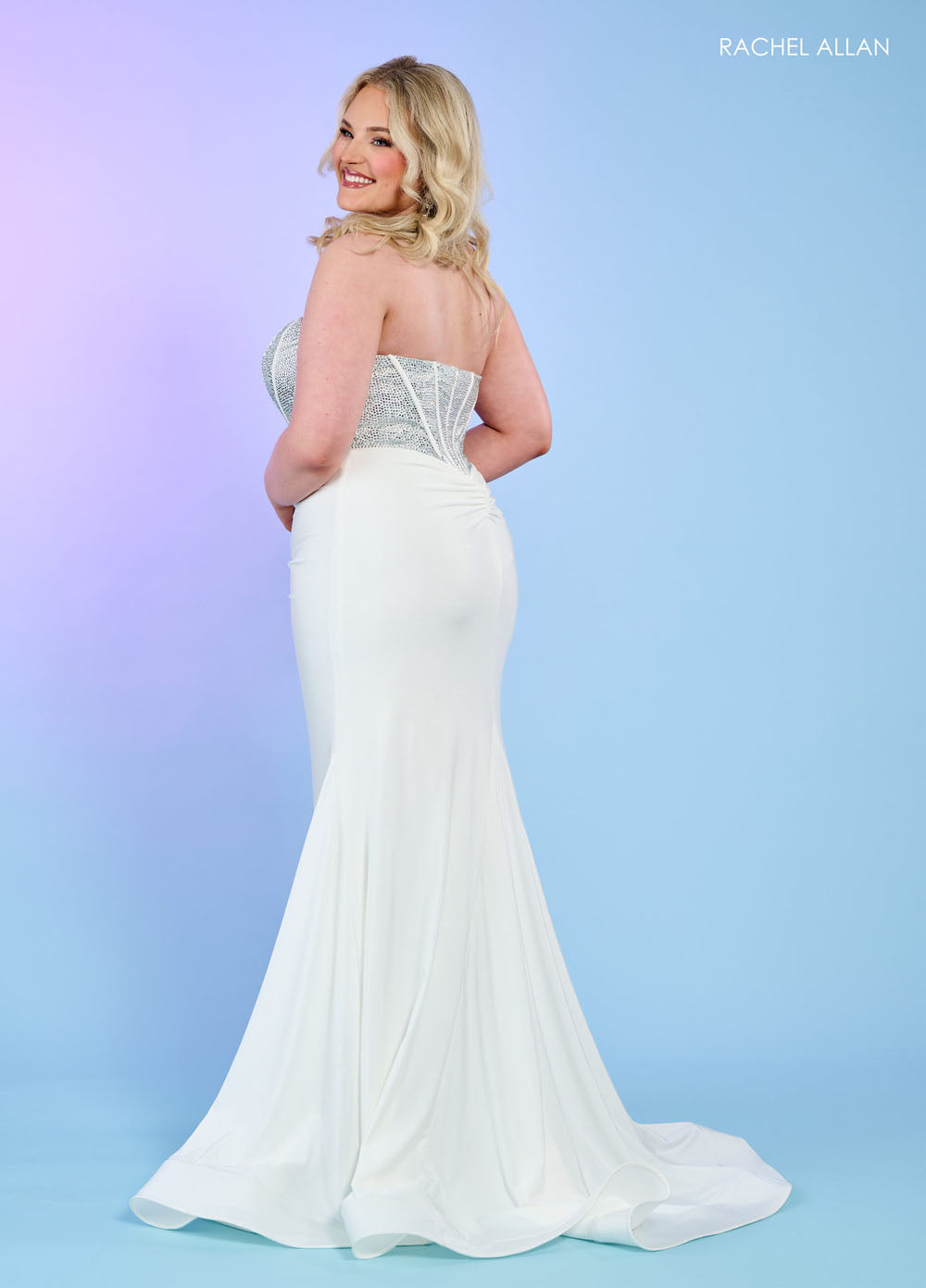 Rachel Allan 70305W prom dress images. Rachel Allan 70305W is available in these colors: Black, Emerald, Lilac, Red, Royal.