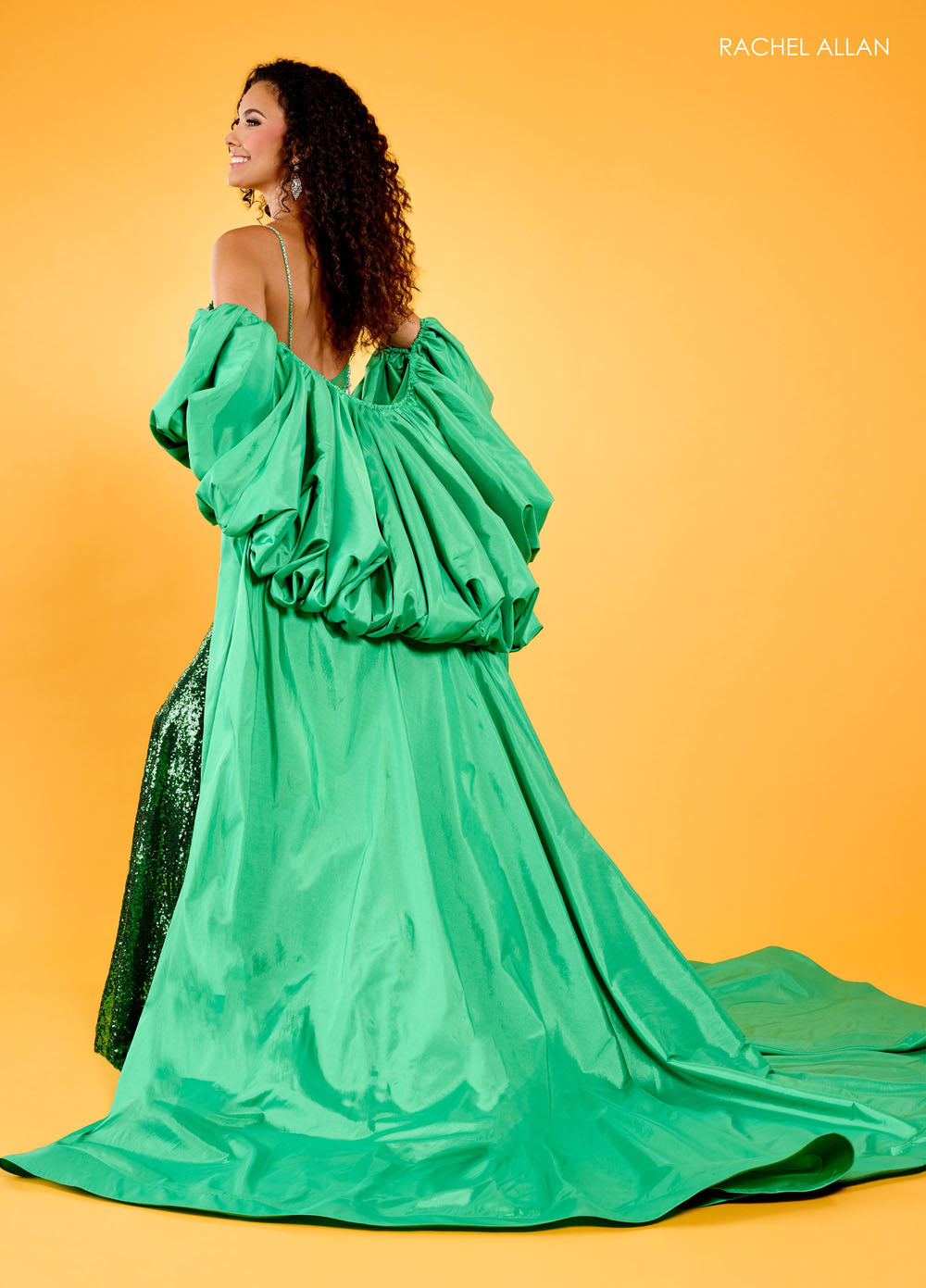 Rachel Allan 70482 prom dress images. Rachel Allan 70482 is available in these colors: Black, Black Pink, Jade, Red.