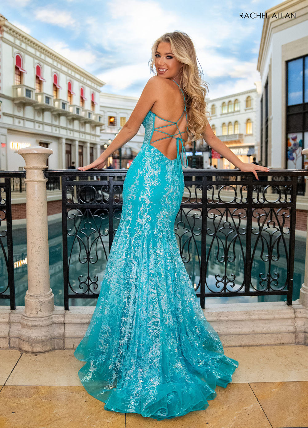Rachel Allan 70491 prom dress images. Rachel Allan 70491 is available in these colors: Jade, Light Pink, Powder Blue.