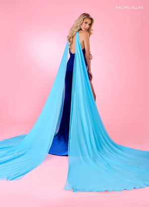 Rachel Allan 70494 prom dress images.  Rachel Allan 70494 is available in these colors: Red Fuchsia, Royal Turquoise.
