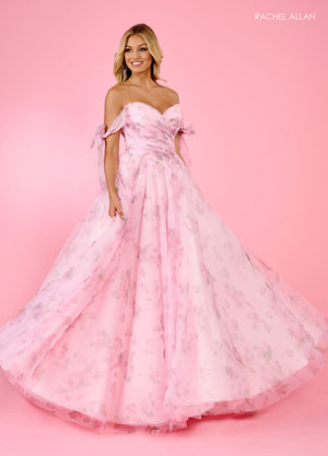 Rachel Allan 70495 prom dress images.  Rachel Allan 70495 is available in these colors: Light Blue, Pink, Sage.