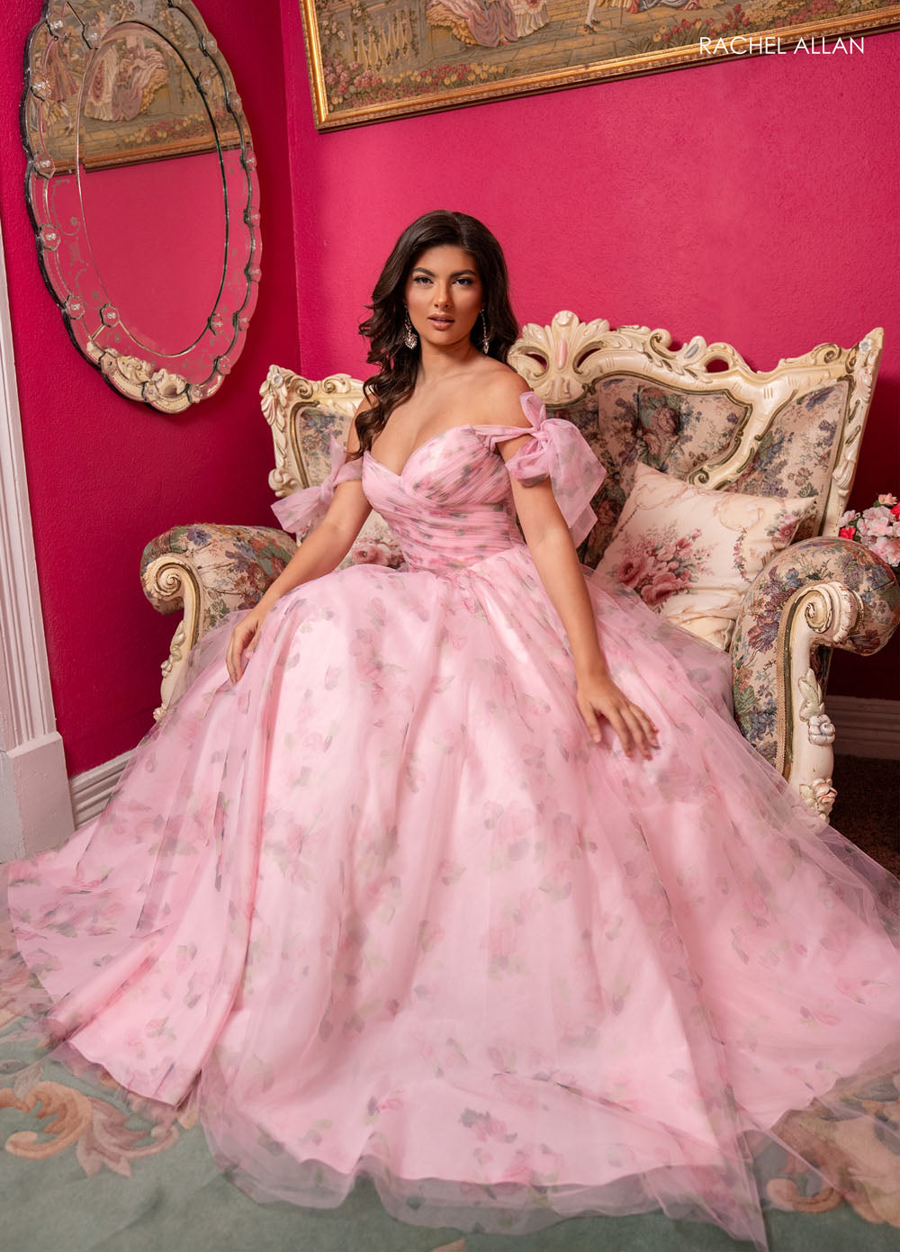 Rachel Allan 70495 prom dress images. Rachel Allan 70495 is available in these colors: Light Blue, Pink, Sage.