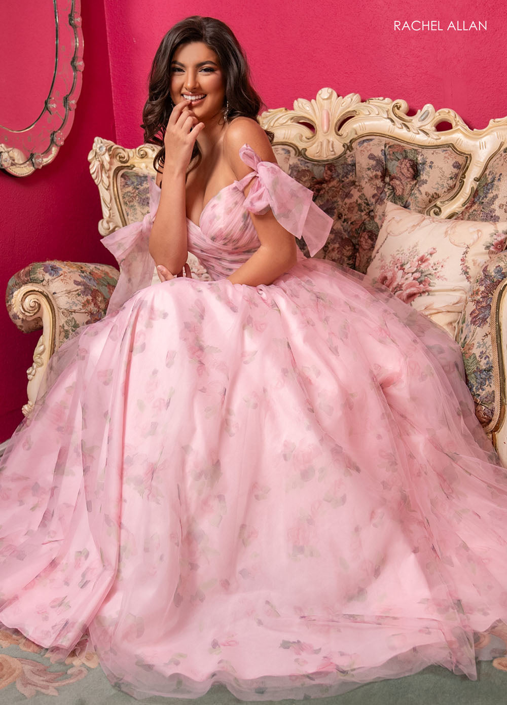 Rachel Allan 70495 prom dress images. Rachel Allan 70495 is available in these colors: Light Blue, Pink, Sage.