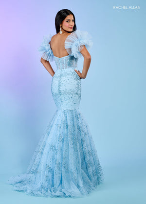 Rachel Allan 70500 prom dress images.  Rachel Allan 70500 is available in these colors: Black, Light Blue, Pink.